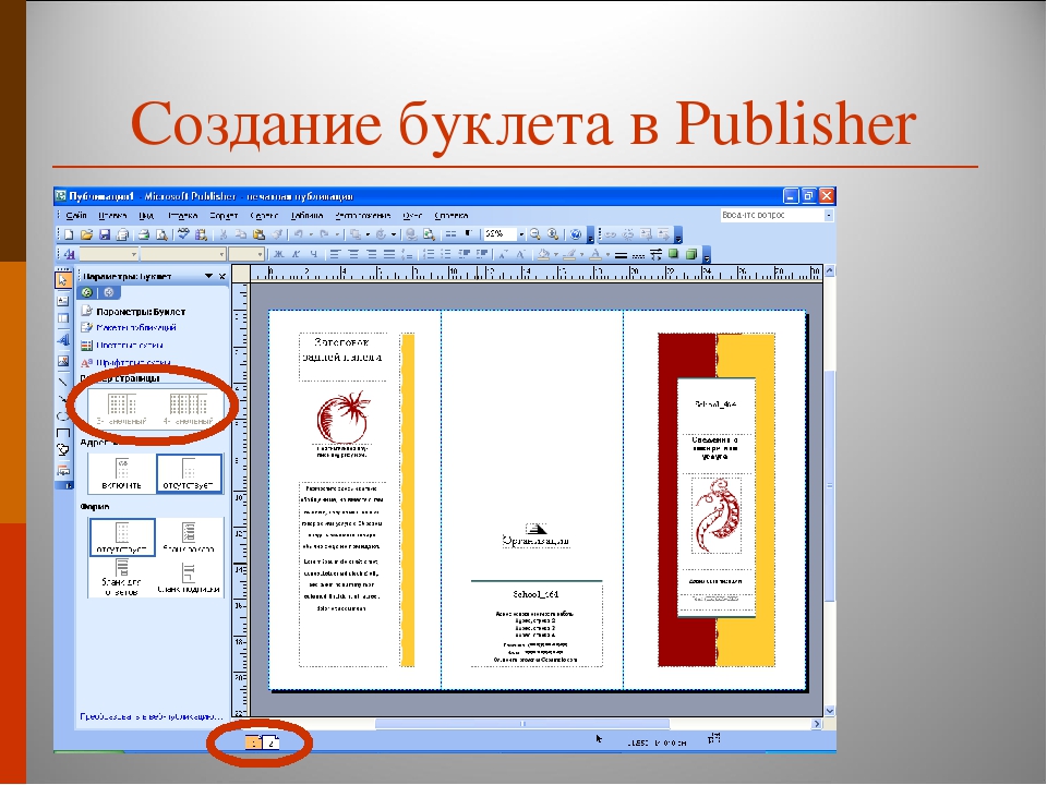 Как делать буклет в publisher для проекта