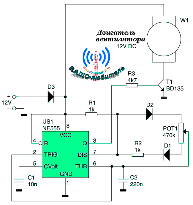 Регулировка вентилятора схема