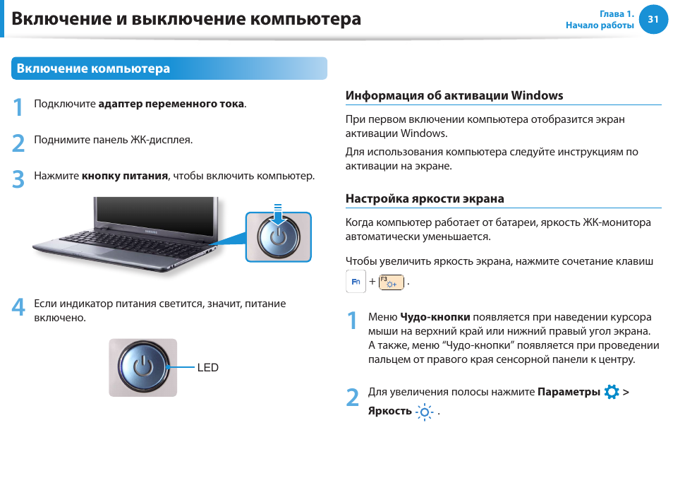 Как включить компьютер картинки