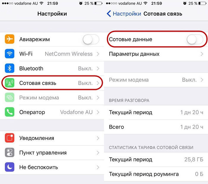 Блокировка использования wifi и мобильного интернета на смартфонах