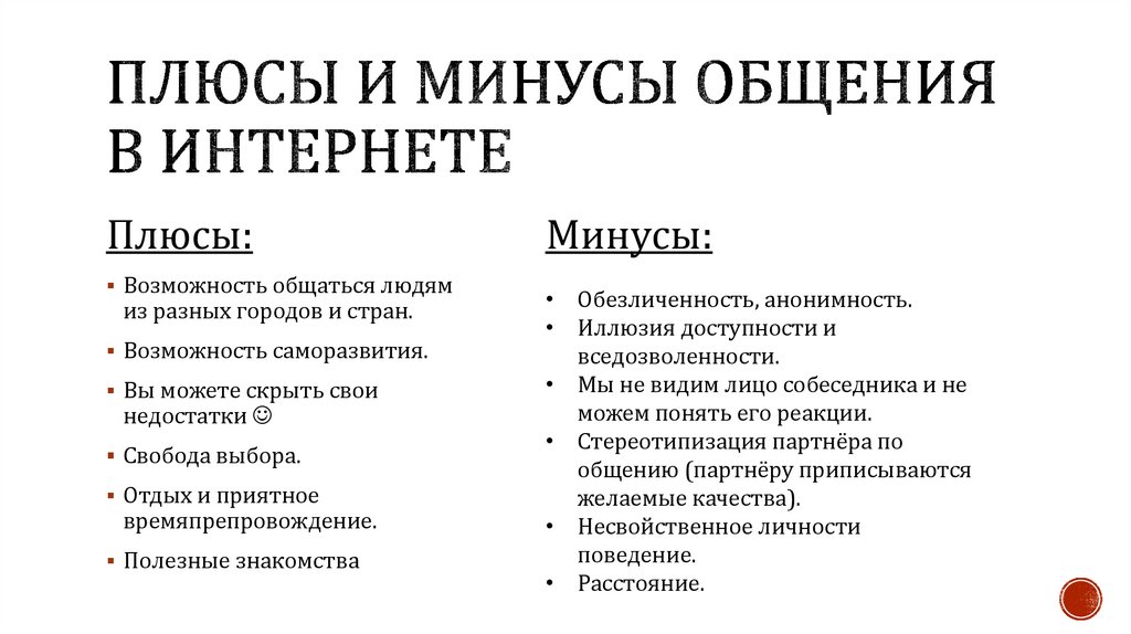 Интернет плюсы и минусы проект по информатике