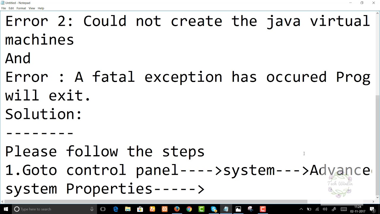 Java error exception has occurred