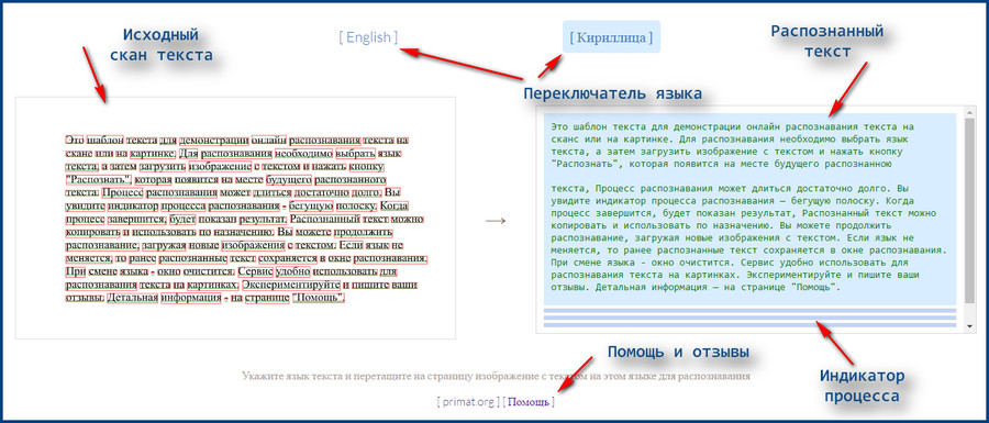 Считыватель текста по картинке