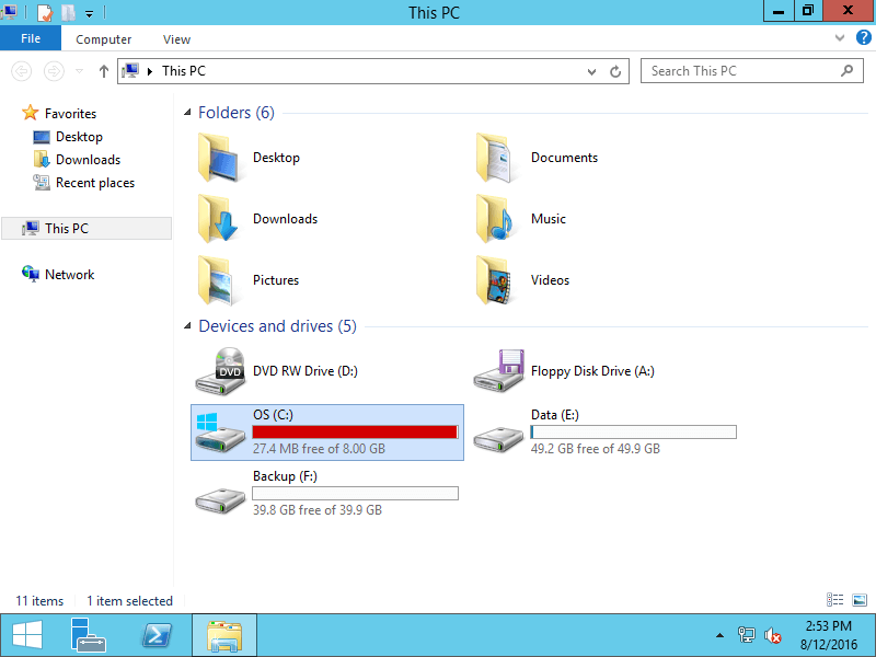Как освободить место на диске с:\ windows 10