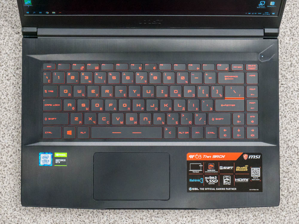 Msi gf63 thin 9sc-614 15.6" gaming laptop, intel core i5-9300h, nvidia gtx 1650, 8gb, 512gb nvme ssd, win10