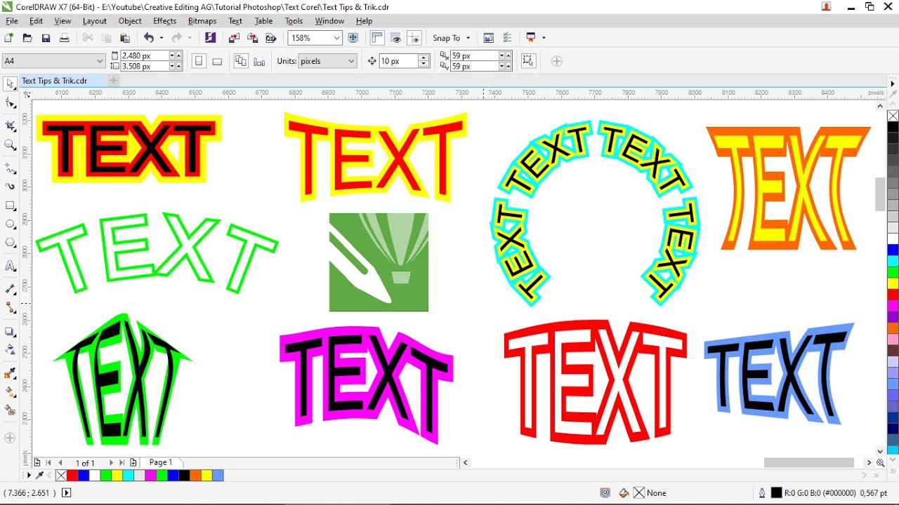 Как в кореле редактировать. Coreldraw работа с текстом. Эффекты текста в coreldraw. Текст в coreldraw. Фигурный текст в кореле.
