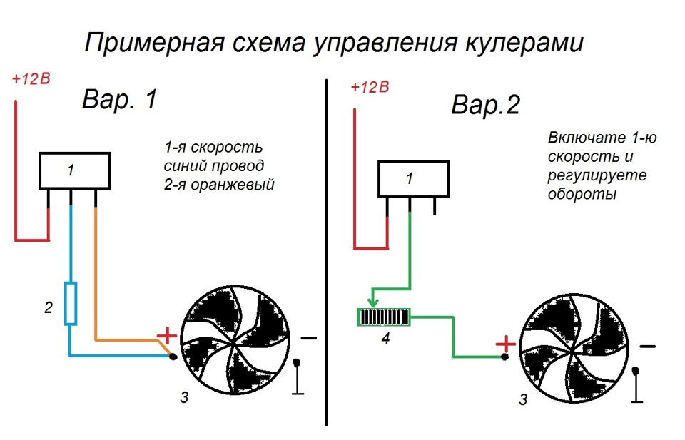 Схема реобаса для кулера 12в